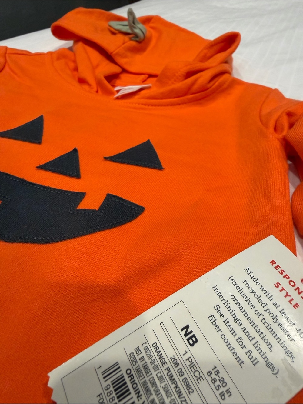 π NWT Cat & Jack Halloween Baby Outfit Bundle - Romper - Sweatsuit - Pumpkin π - Picture 6 of 16